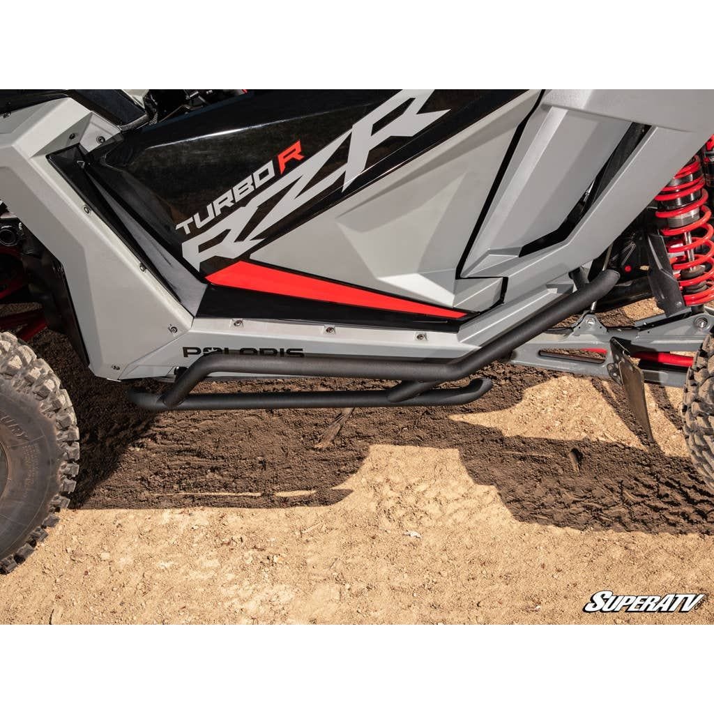 Polaris RZR Turbo R SuperATV Rock Sliders | Nerf Bars Witchdoctors