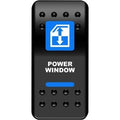 Power Window Rocker Switch Blue by Moose