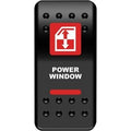 Power Window Rocker Switch Red by Moose