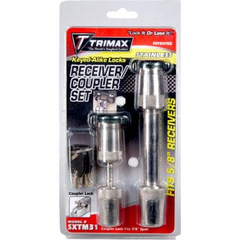Premium Coupler and Receiver Lock Set by TRIMAX SXTM31 Pad Lock