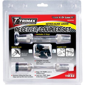Premium Coupler and Receiver Lock Set by TRIMAX TM32 Pad Lock