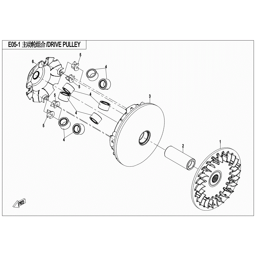 Primary Fixed Sheave by CF Moto 0180-051300-0003 OEM Hardware 0180-051300-0003 Northstar Polaris