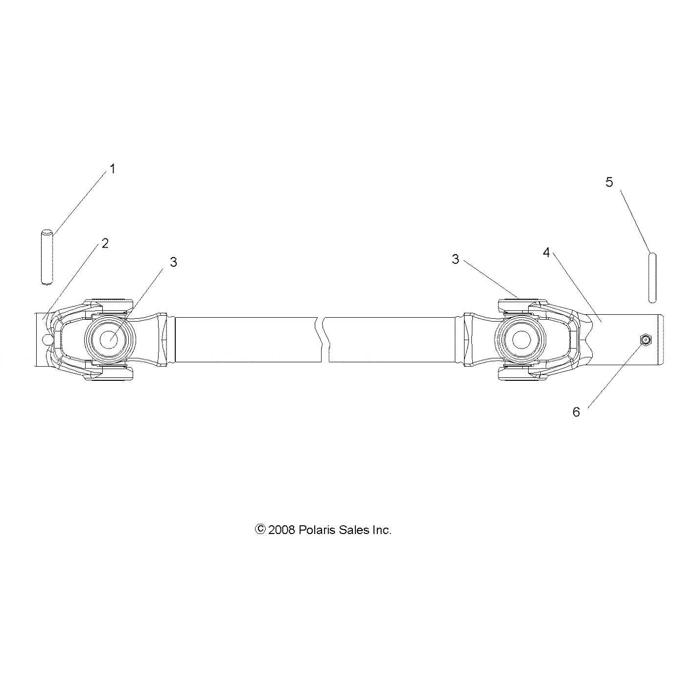 Prop Shaft Assembly, Front by Polaris 1332689 OEM Hardware P1332689 Off Road Express