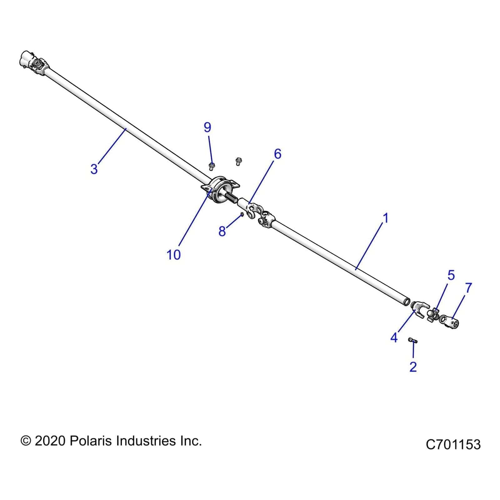 Propshaft,Front,U,Rgr by Polaris 1334514 OEM Hardware P1334514 Off Road Express