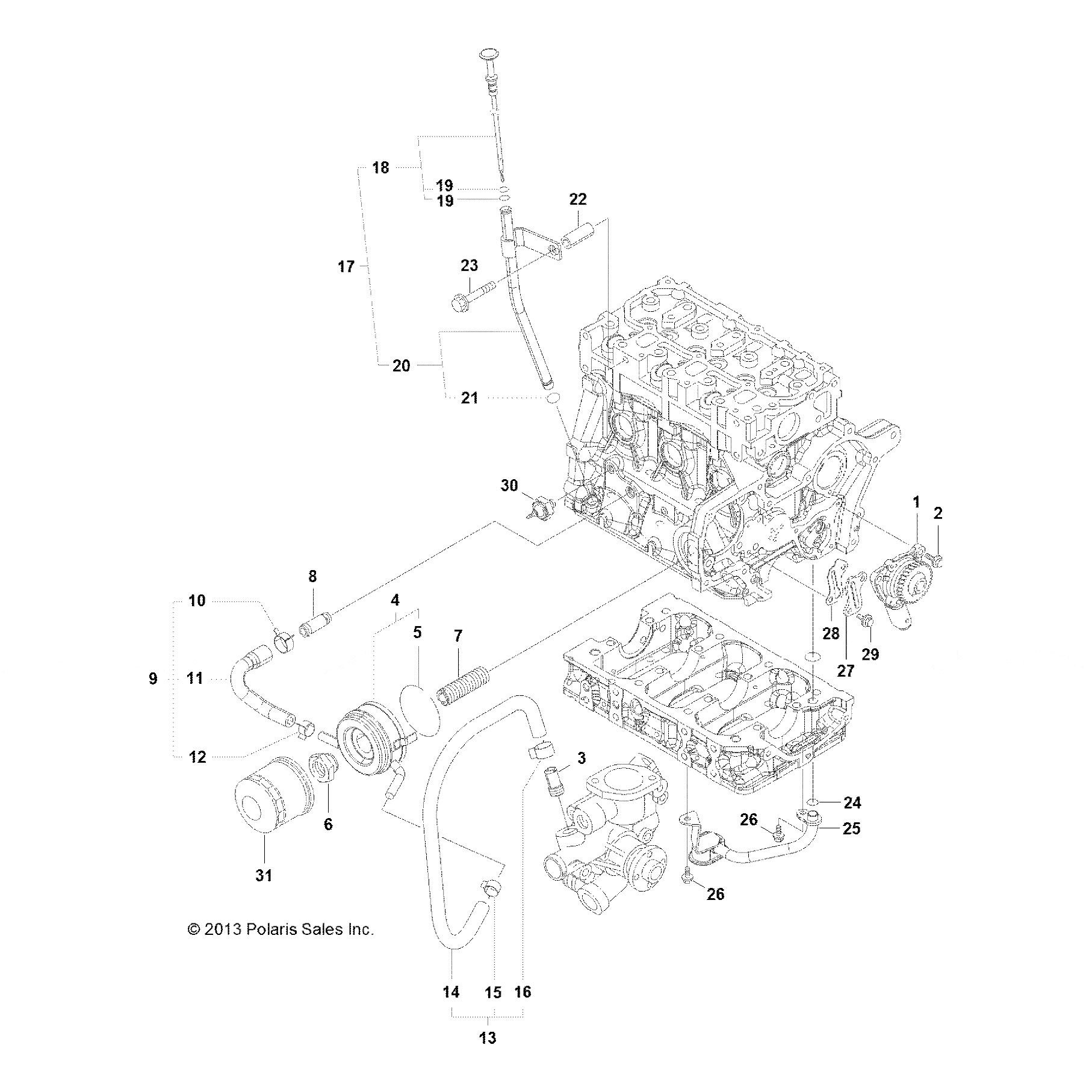 Pump Assy,Lub.Oil by Polaris 3070118 OEM Hardware P3070118 Off Road Express