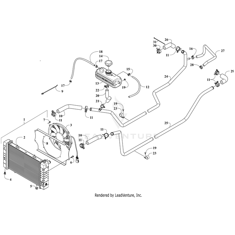 Radiator By Arctic Cat 0413-387 OEM Hardware 0413-387 Core Power Equipment Drop Ship