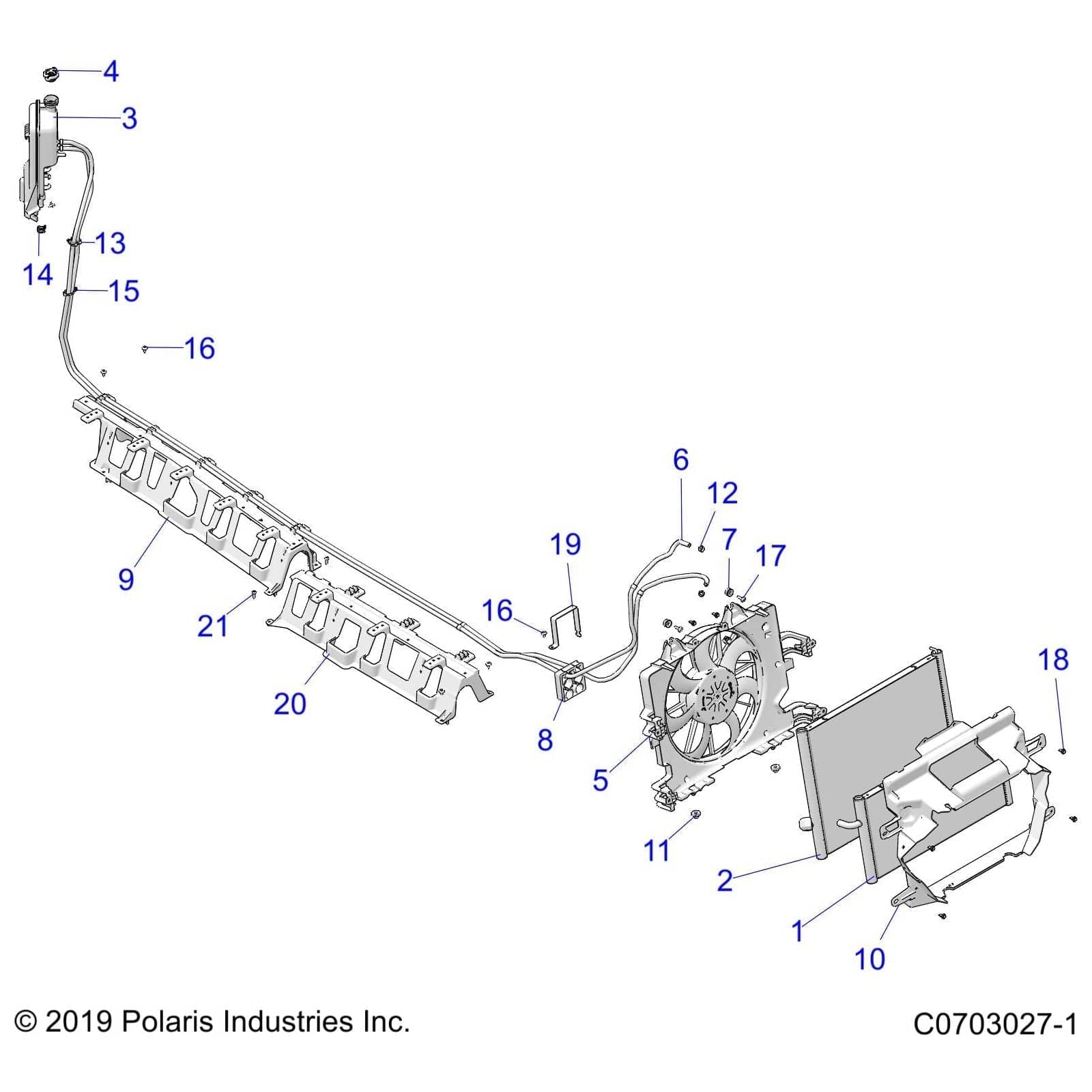 Radiator Core Assembly by Polaris 1241241 OEM Hardware P1241241 Off Road Express