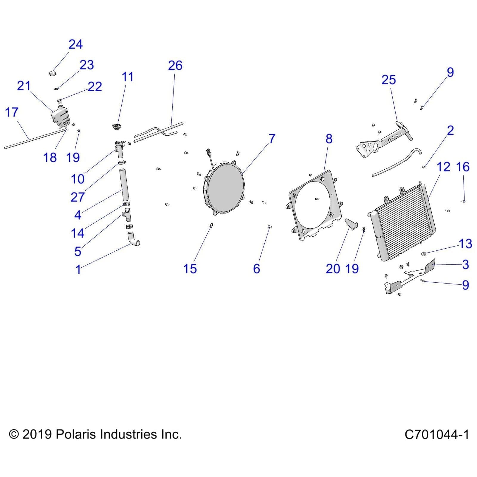 Radiator Core Assembly by Polaris 1241480 OEM Hardware P1241480 Off Road Express