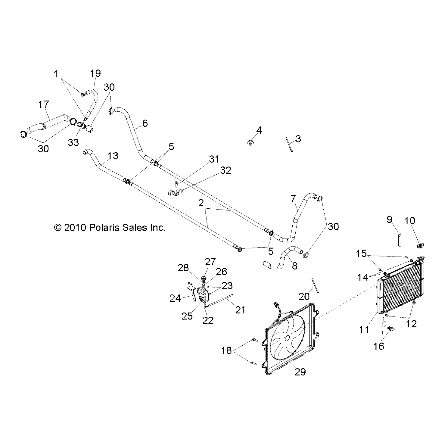 Radiator Hose, Lower by Polaris 5413853 OEM Hardware P5413853 Off Road Express