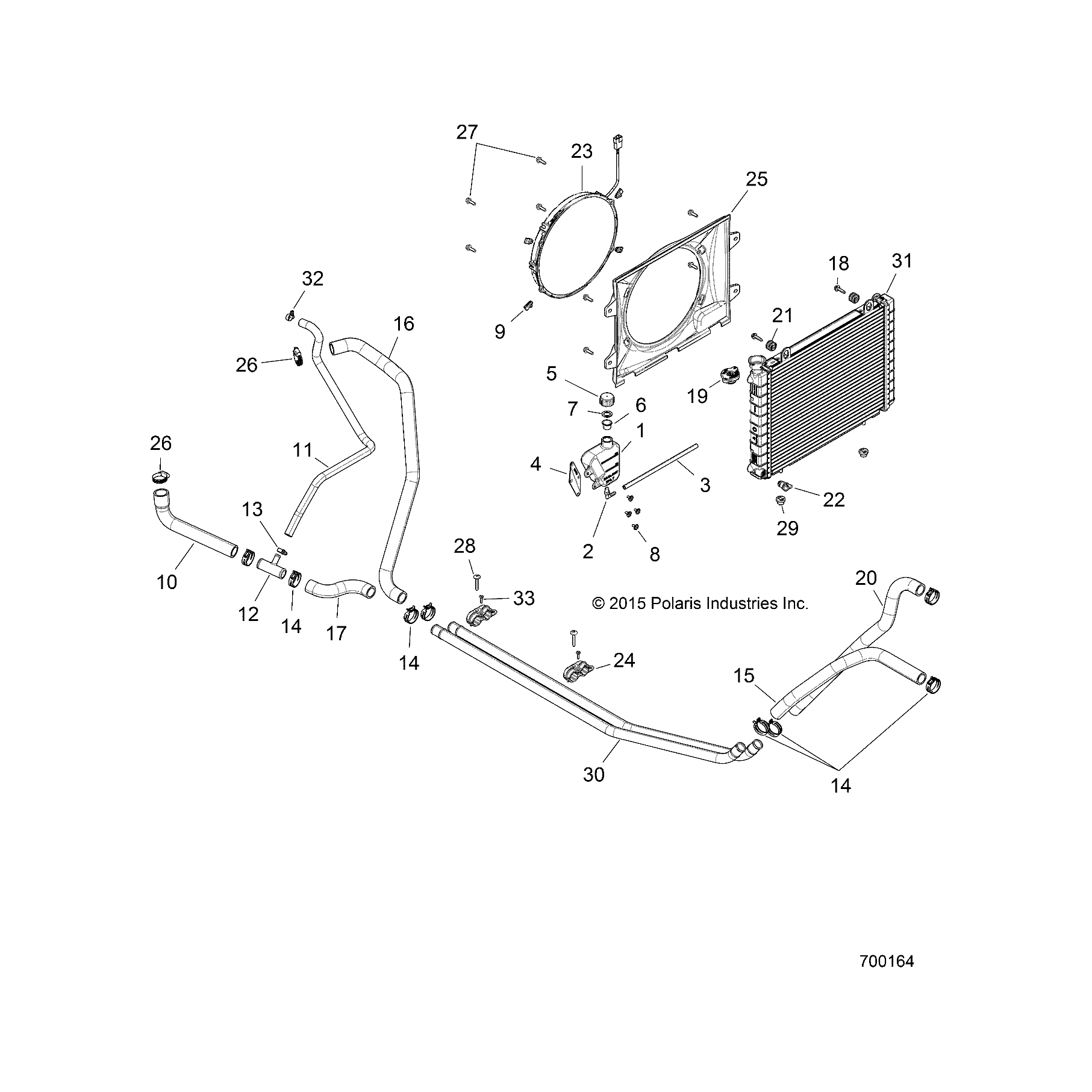 Radiator Hose, Lower by Polaris 5414977 OEM Hardware P5414977 Off Road Express
