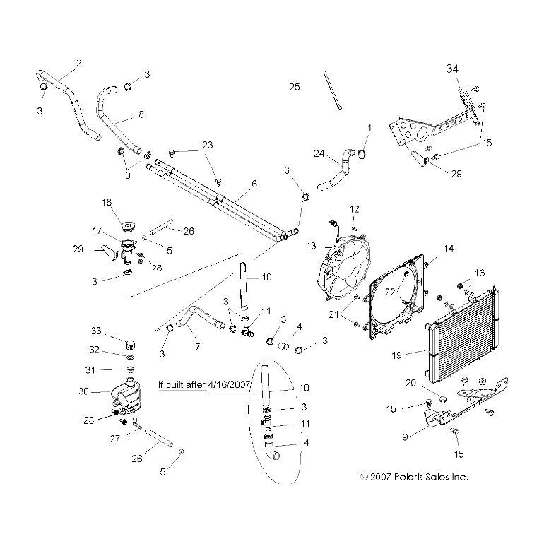 Radiator Hose, Lower, Long by Polaris 5413066 OEM Hardware P5413066 Off Road Express