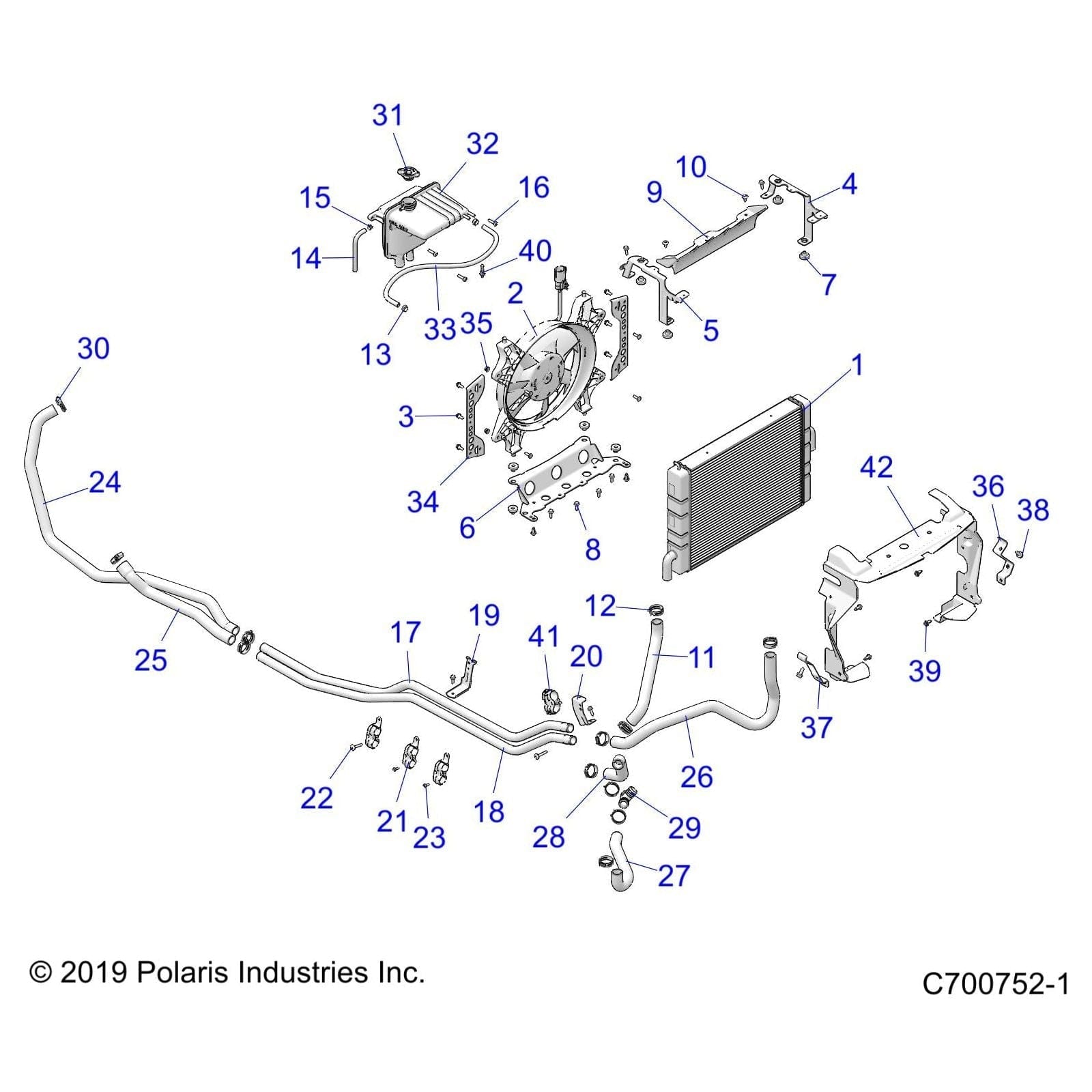 Radiator Hose, Lower, Rear by Polaris 5415446 OEM Hardware P5415446 Off Road Express