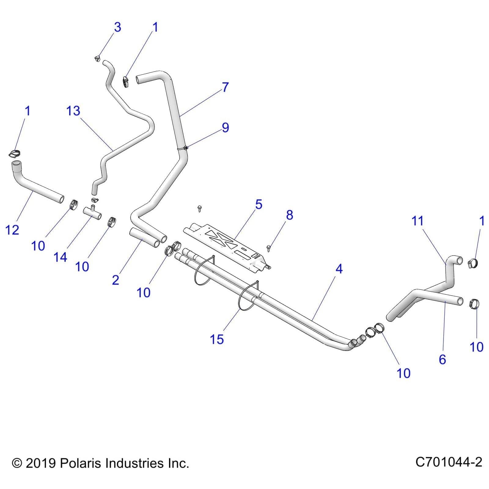 Radiator Hose, Upper by Polaris 5414201 OEM Hardware P5414201 Off Road Express