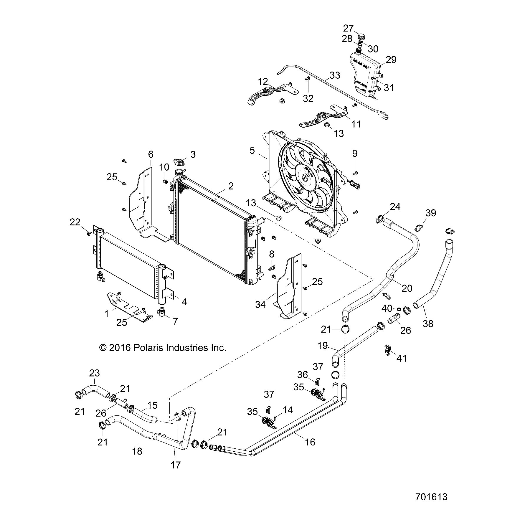 Radiator Hose, Upper by Polaris 5414293 OEM Hardware P5414293 Off Road Express