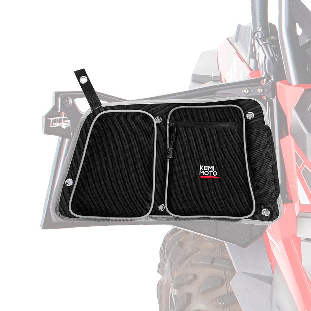 Rear Door Bags with Knee Pad for Polaris RZR 2014-2019 by Kemimoto B0113-00207BK Door Bag B0113-00207BK Kemimoto
