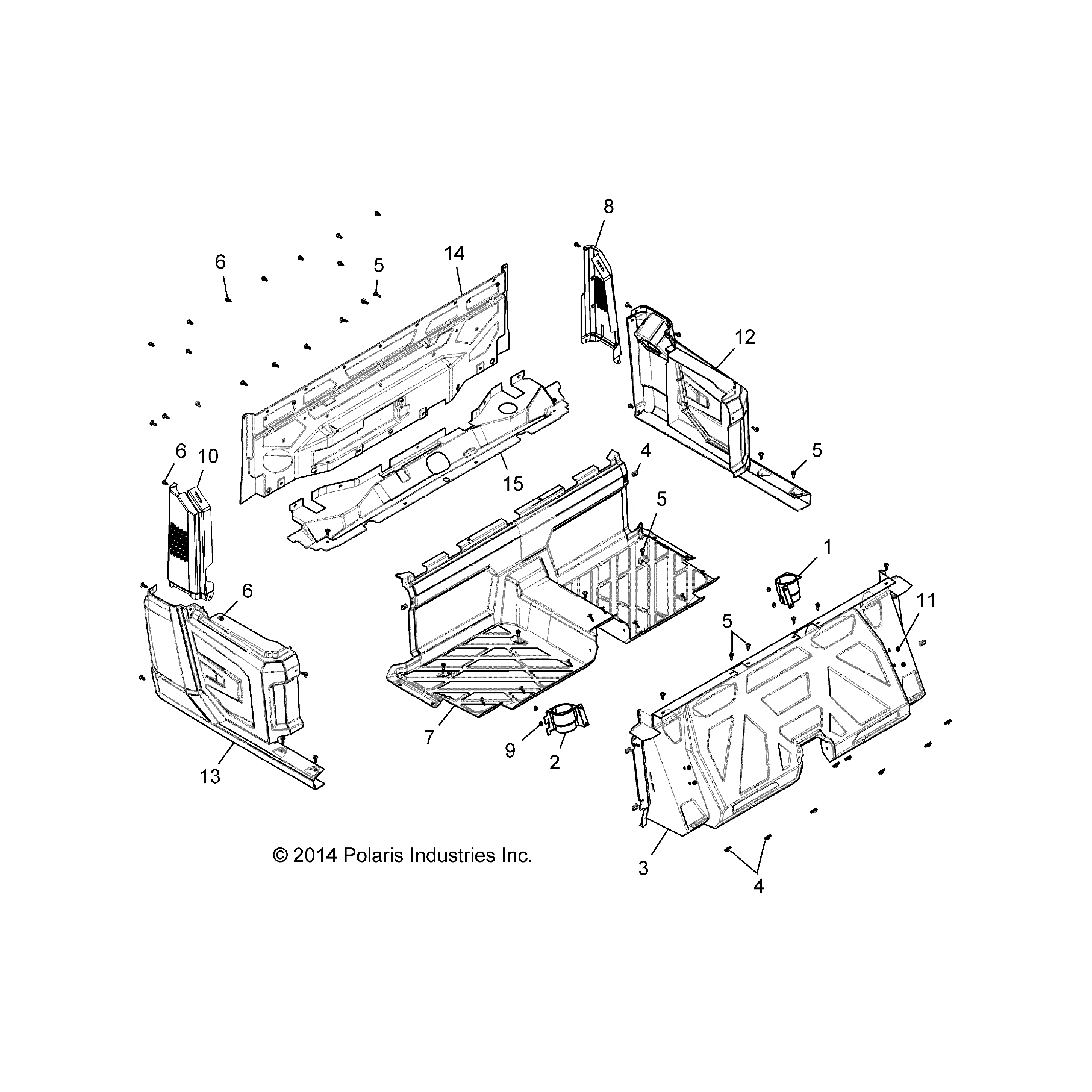 Rear Rht Hand Fender W/ Rocker by Polaris 5450360-070 OEM Hardware P5450360-070 Off Road Express