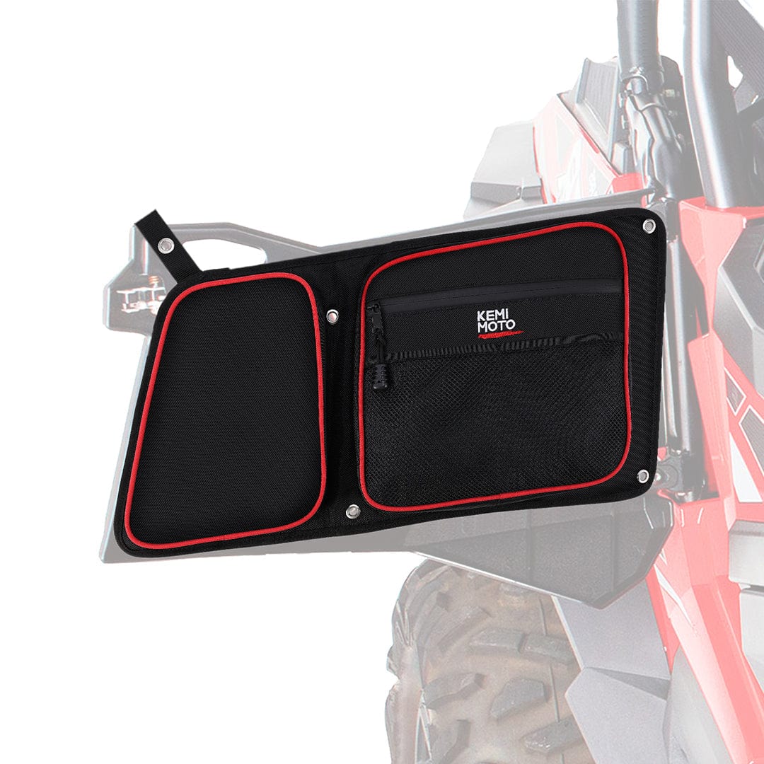 Rear Side Door Bags Knee Pad for Polaris RZR XP 4 1000/4 900/4 Door Turbo by Kemimoto B0113-00206BK Door Bag B0113-00206BK Kemimoto