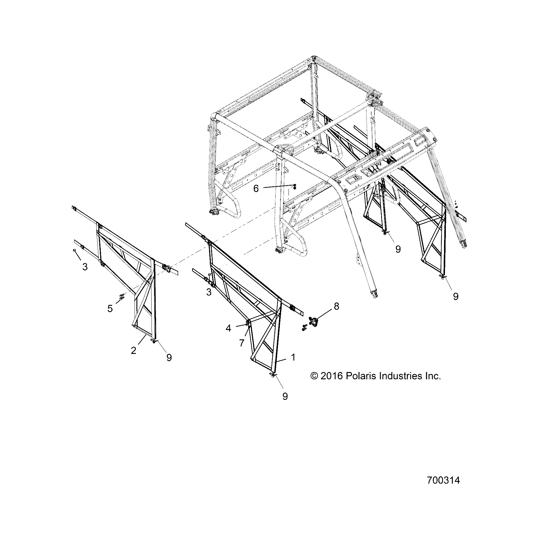 Rear Side Net by Polaris 2686325 OEM Hardware P2686325 Off Road Express