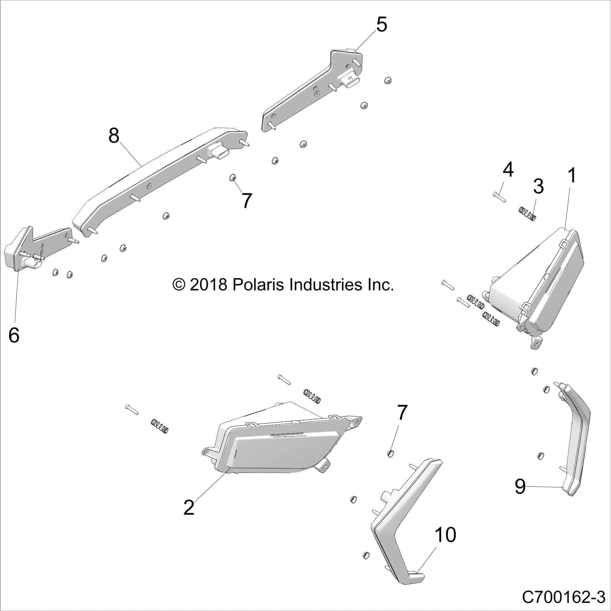 Right Hand Led Bumper Headlight by Polaris 2414531 OEM Hardware P2414531 Off Road Express