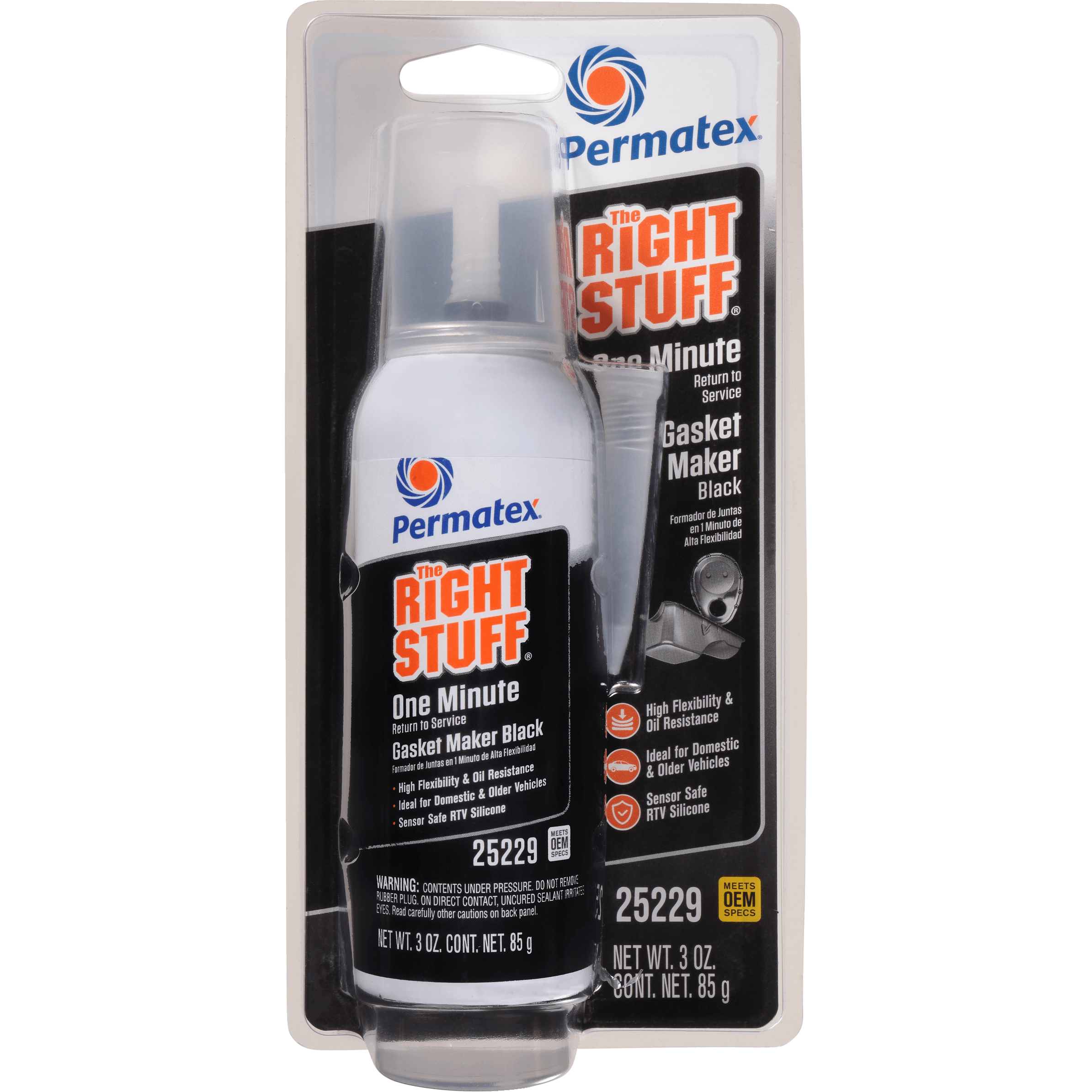 Right Stuff Black One Minute Gasket 3 Oz by Permatex 25229 Gasket Maker