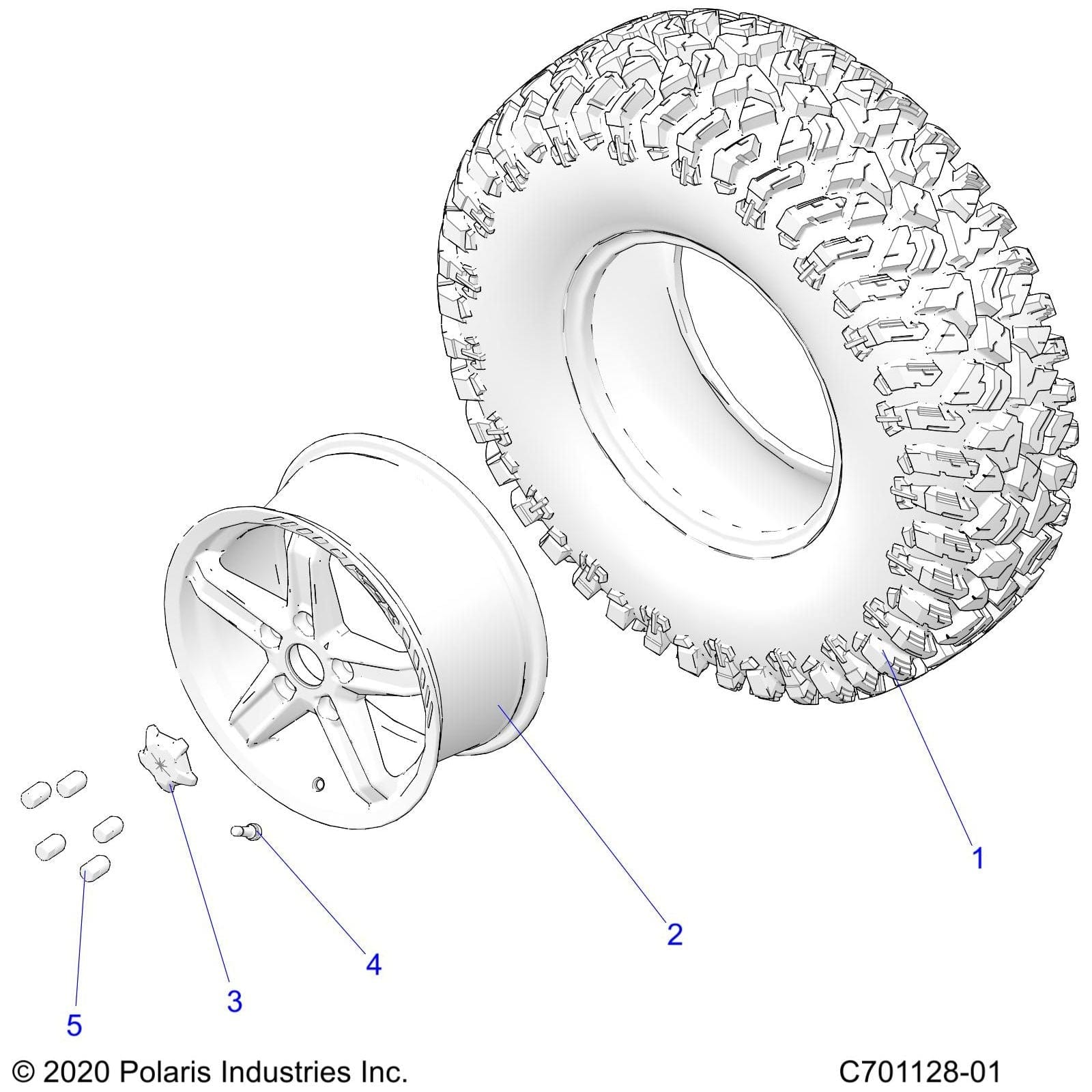 Rim-15X7,Cast,Mt Ttnm Met by Polaris 1525086-632 OEM Hardware P1525086-632 Off Road Express