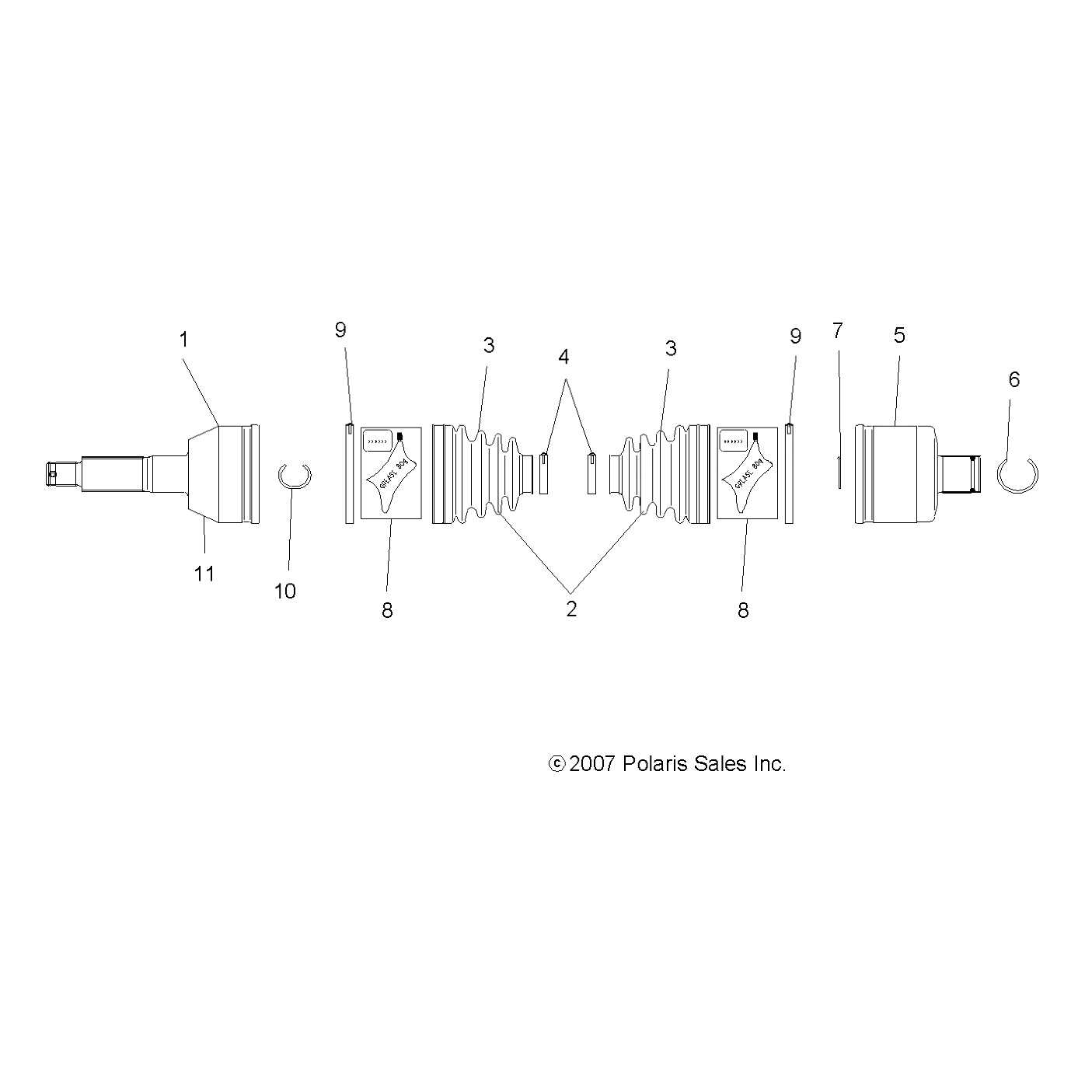 Ring-Retaining, Shaft by Polaris 7710576 OEM Hardware P7710576 Off Road Express