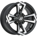 Riot Wheel 14X7 4/156 4+3 (+5Mm) Black/Machined by Sedona