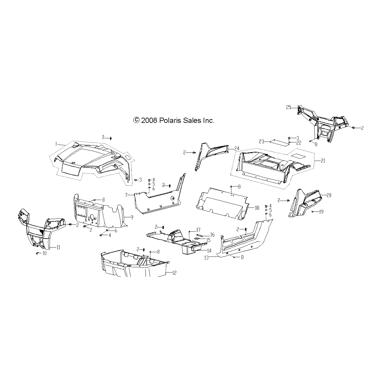Rocker Panel, Right, Gloss Blac by Polaris 0454862-070 OEM Hardware P0454862-070 Off Road Express