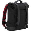 Roll Top Backpack Black by Burly Brand