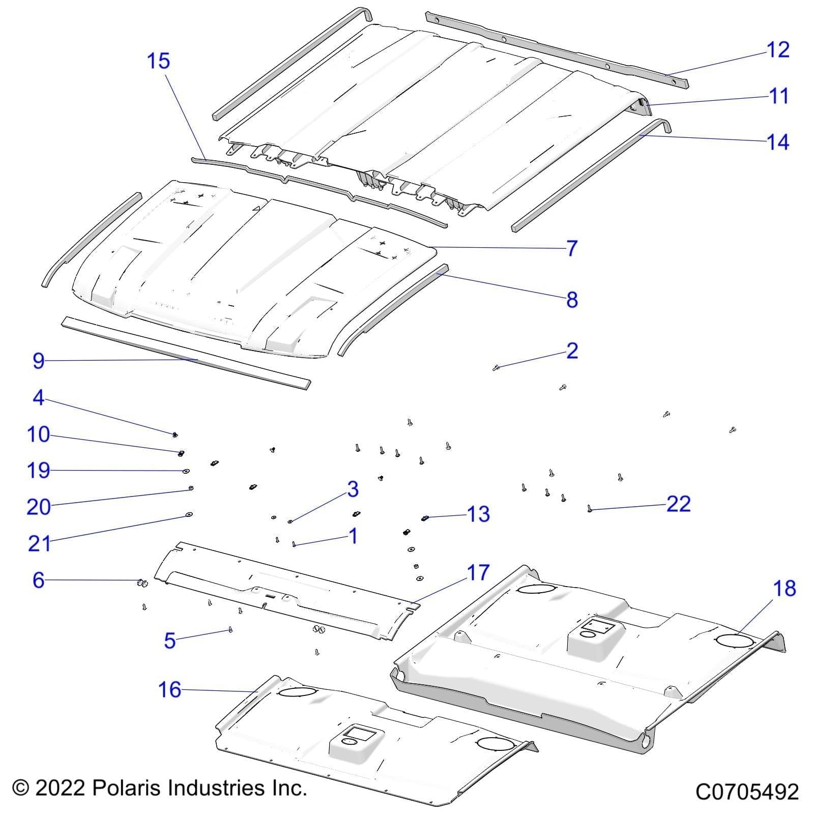 Roof Seal Foam, Rear by Polaris 5813846 OEM Hardware P5813846 Off Road Express