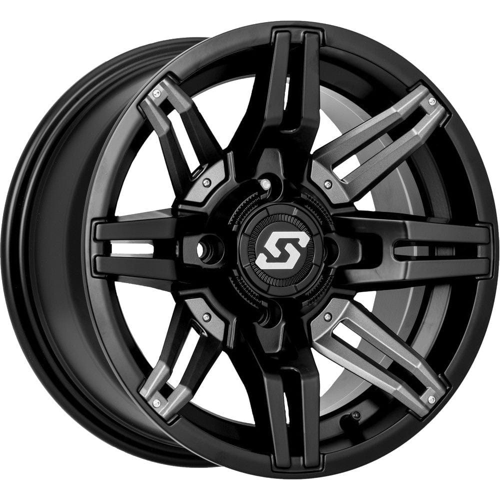 Rukus Wheel Black 14 in. x 7 in. 5+2 +10 mm by Sedona 570-1270 Non Beadlock Wheel 570-1270 Western Powersports Drop Ship