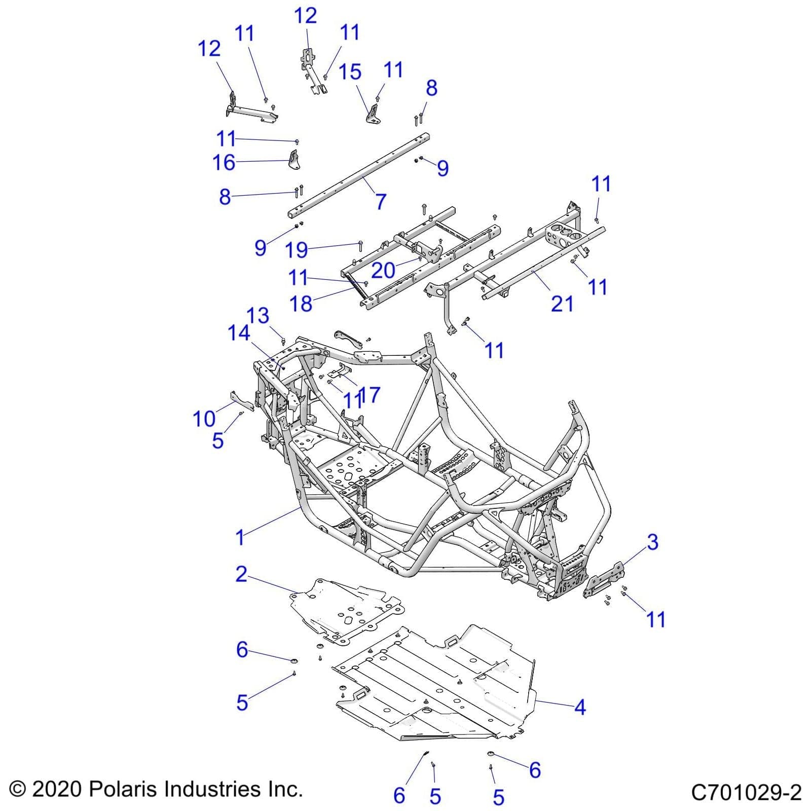 Seat Base Assembly by Polaris 1020571-329 OEM Hardware P1020571-329 Off Road Express
