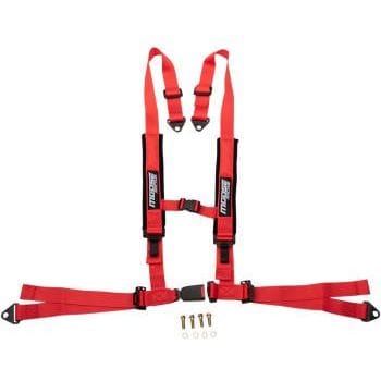 Seat Harness 4 Point (Red) By Moose Utility 100-4403-PU-WS Safety Belt 4-Pt 45101244-WS Parts Unlimited Red