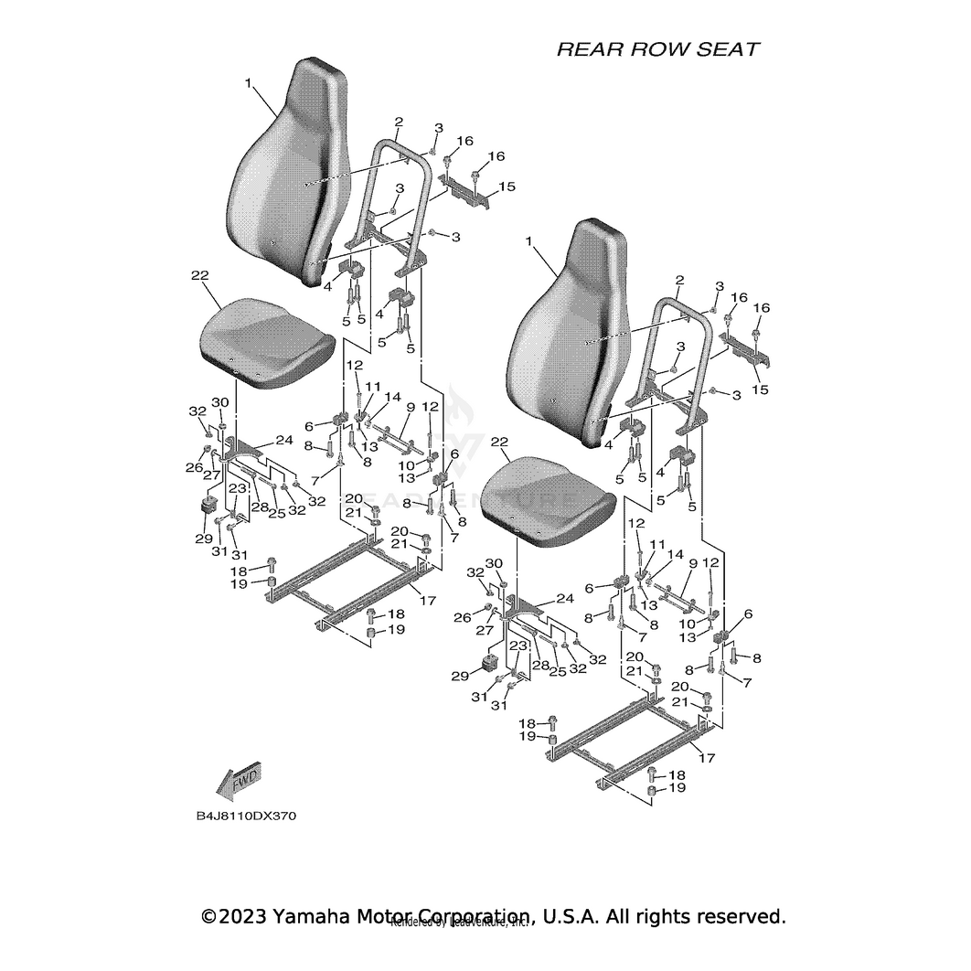 Seat, Spring by Yamaha BG4-F4424-00-00 OEM Hardware BG4-F4424-00-00 Off Road Express