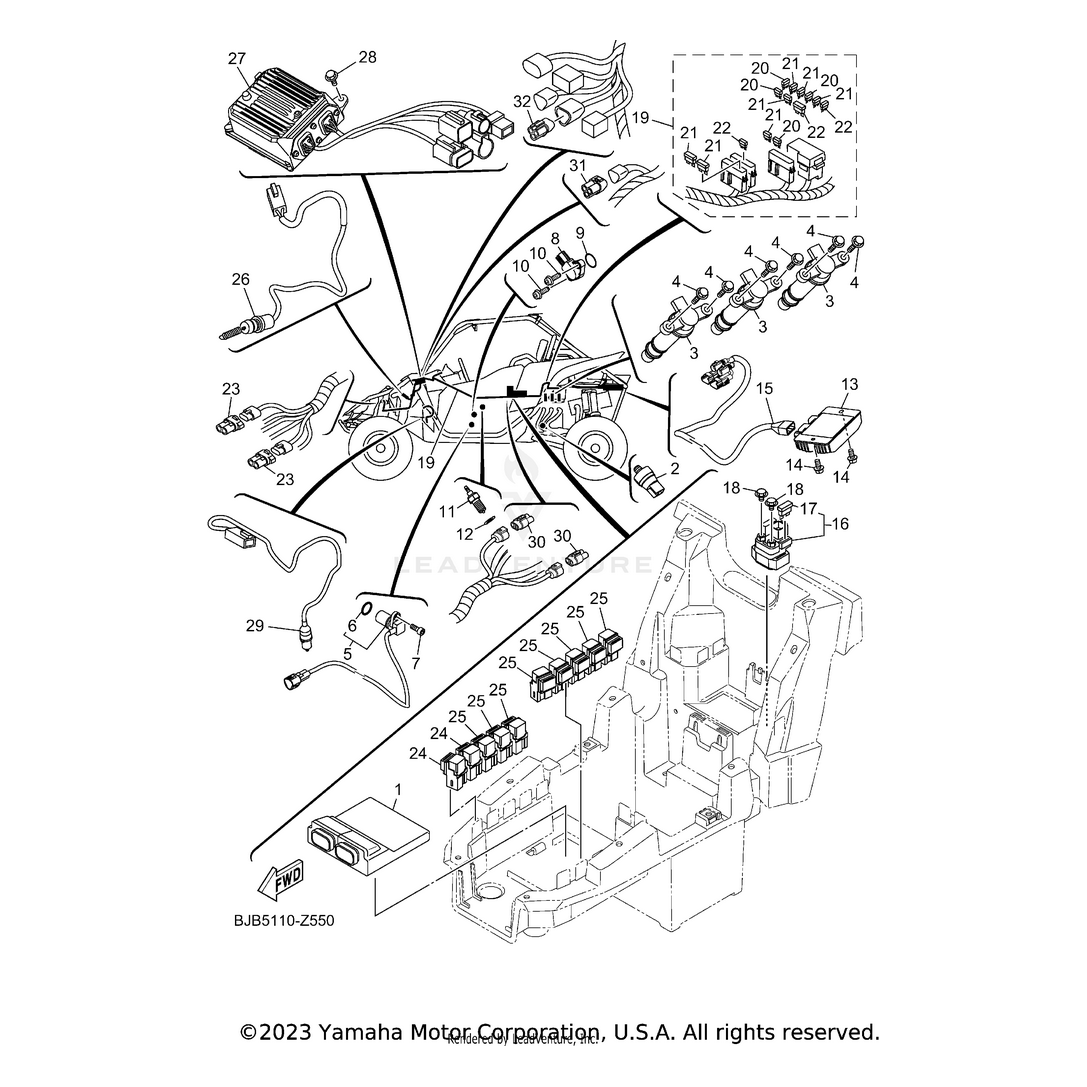 Sensor, Gear Position by Yamaha BDW-85899-00-00 OEM Hardware BDW-85899-00-00 Off Road Express