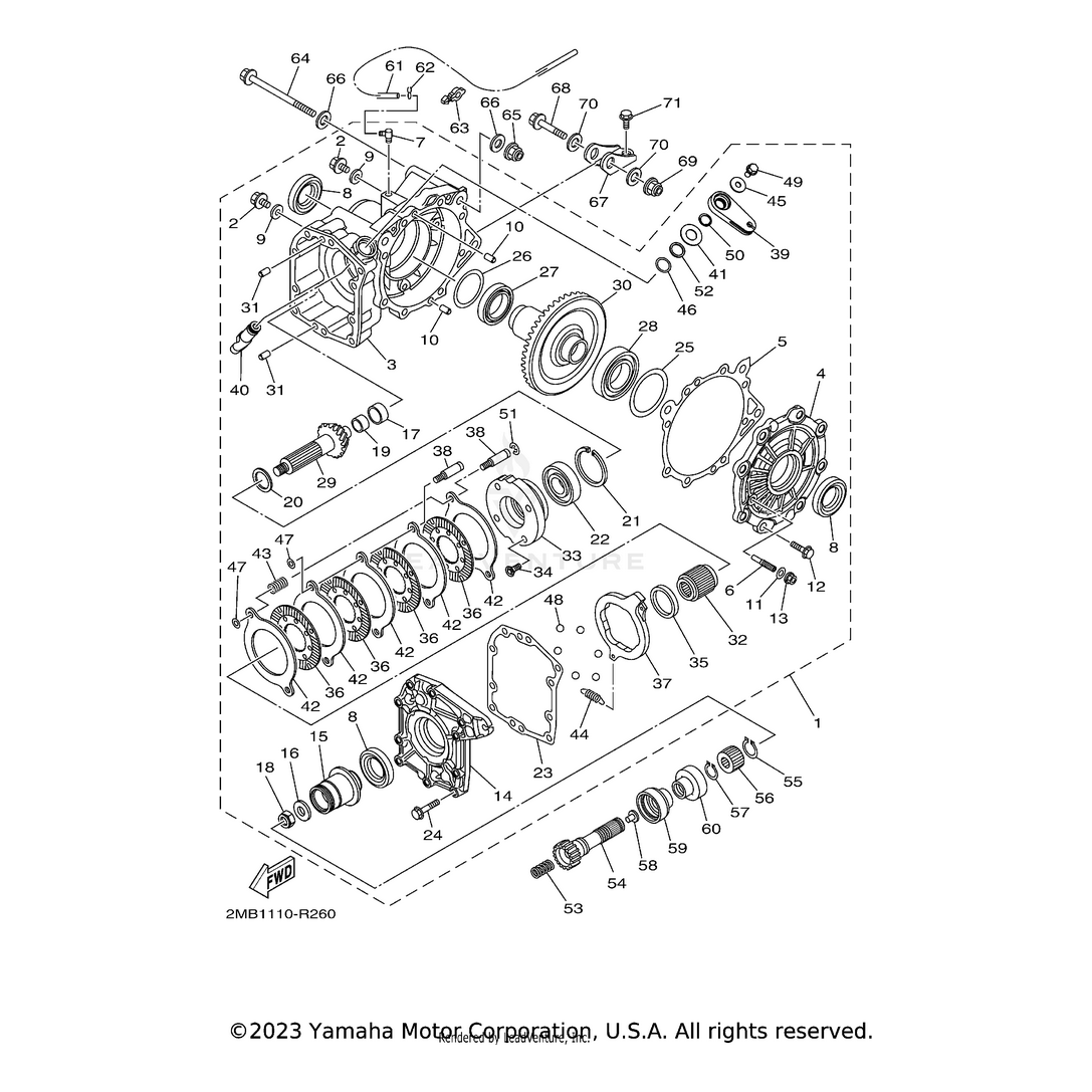 Shaft, Drive by Yamaha 2MB-G6172-00-00 OEM Hardware 2MB-G6172-00-00 Off Road Express