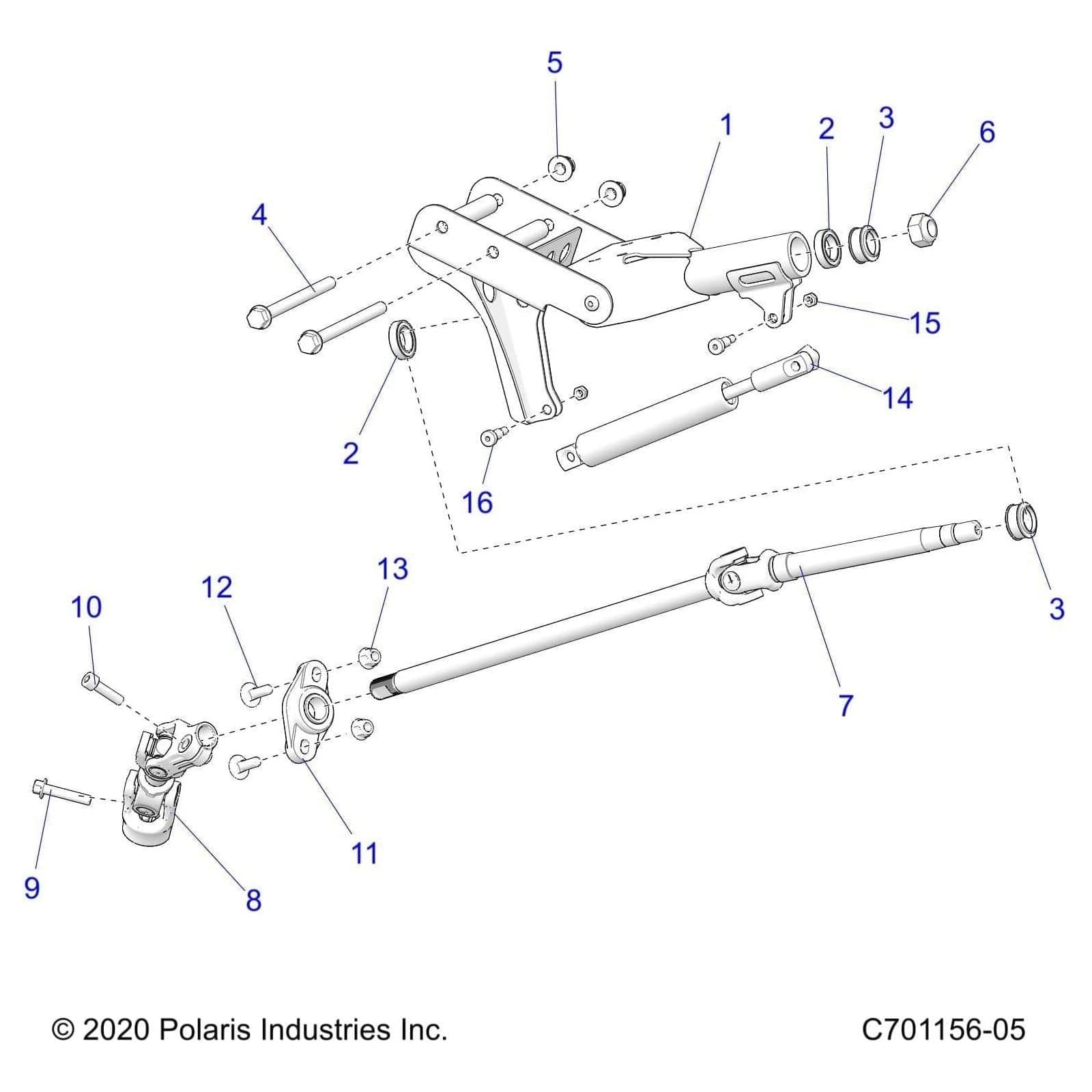 Shaft-Steering,Upper by Polaris 1824968 OEM Hardware P1824968 Off Road Express