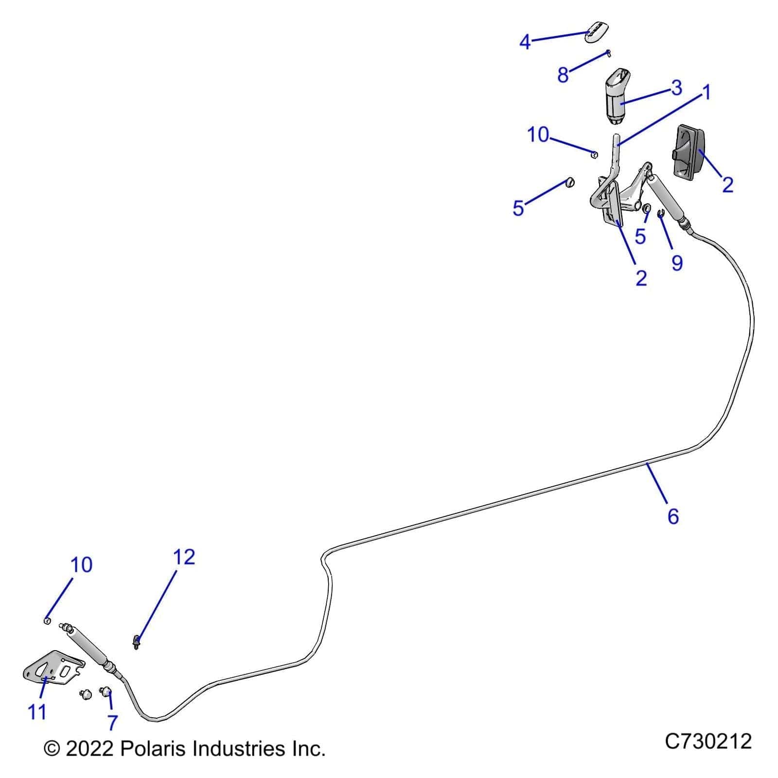 Shift-Lever,Cast,M.Blk by Polaris 5639300-458 OEM Hardware P5639300-458 Off Road Express