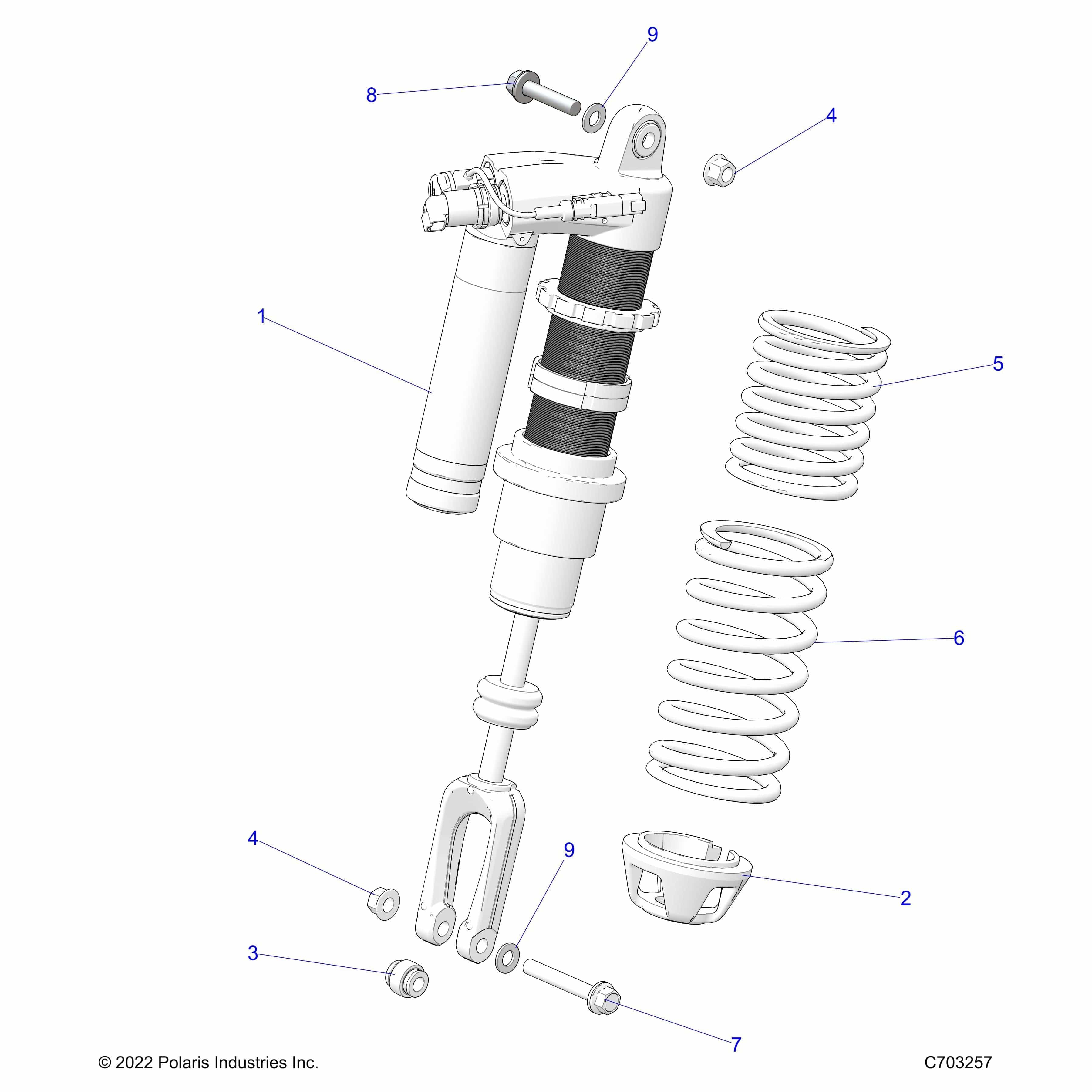 Shock-Front,G4,Ibplv,Lh by Polaris 7045701 OEM Hardware P7045701 Off Road Express Drop Ship