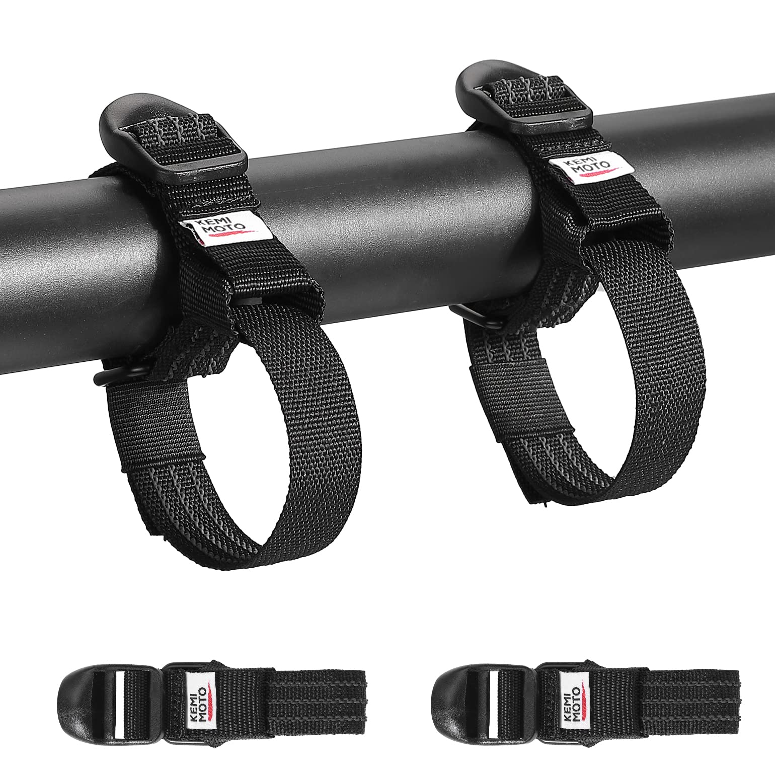 Kemimoto Shovel Holder Rubber Straps for Roof Racks - Fits 1.5