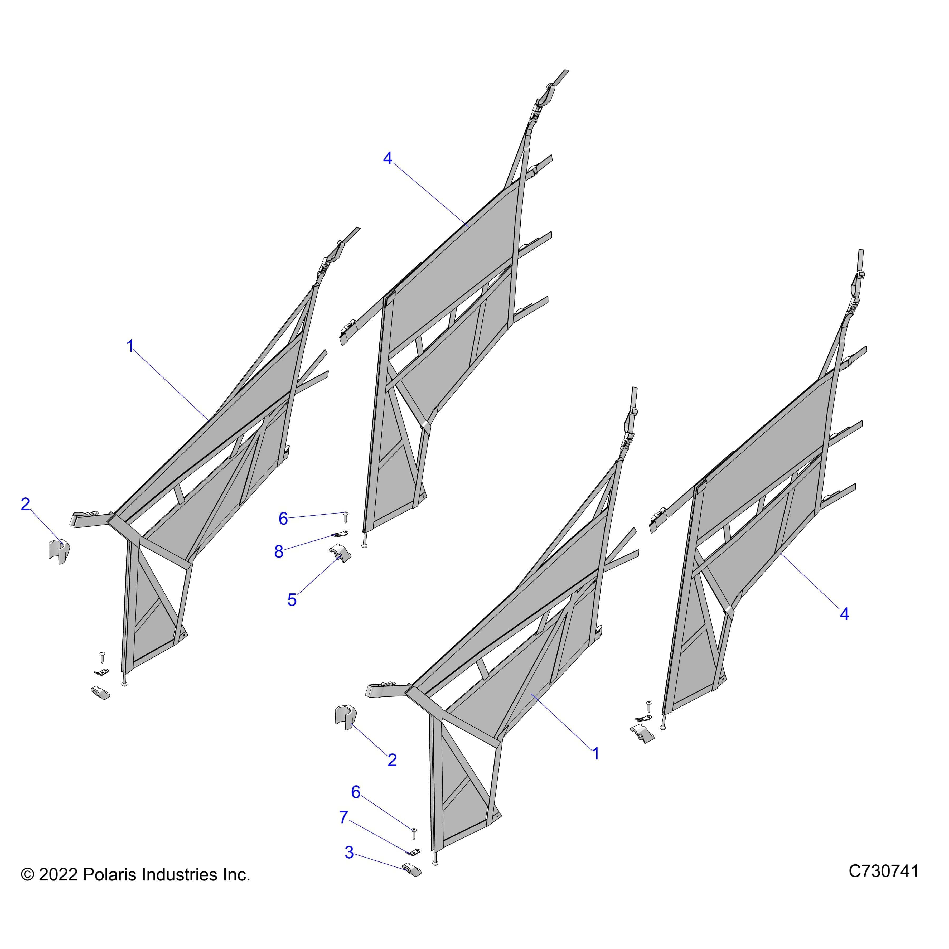 Side Net by Polaris 2685119 OEM Hardware P2685119 Off Road Express