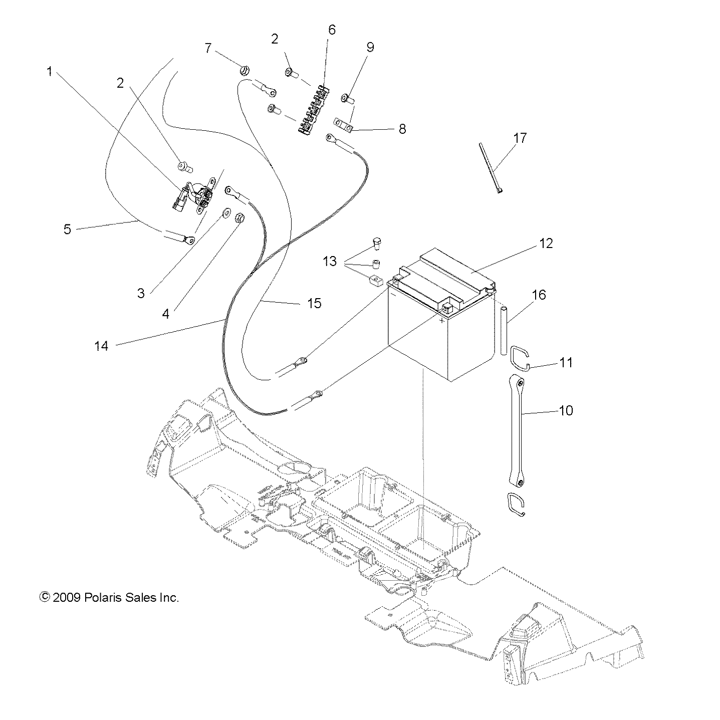 Solenoid To Starter Cable by Polaris 4013173 OEM Hardware P4013173 Off Road Express