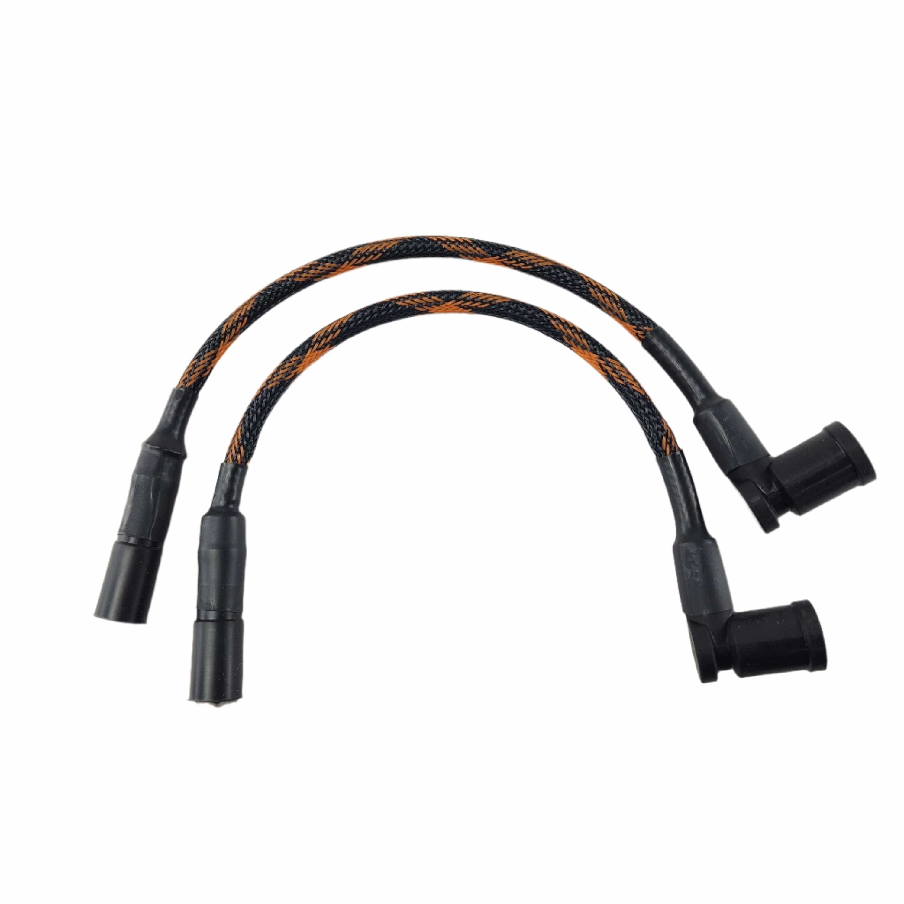 Spark Plug Wires Black & Orange Twist by Trik Wires TRK-07-ORTW Spark Plug Wires