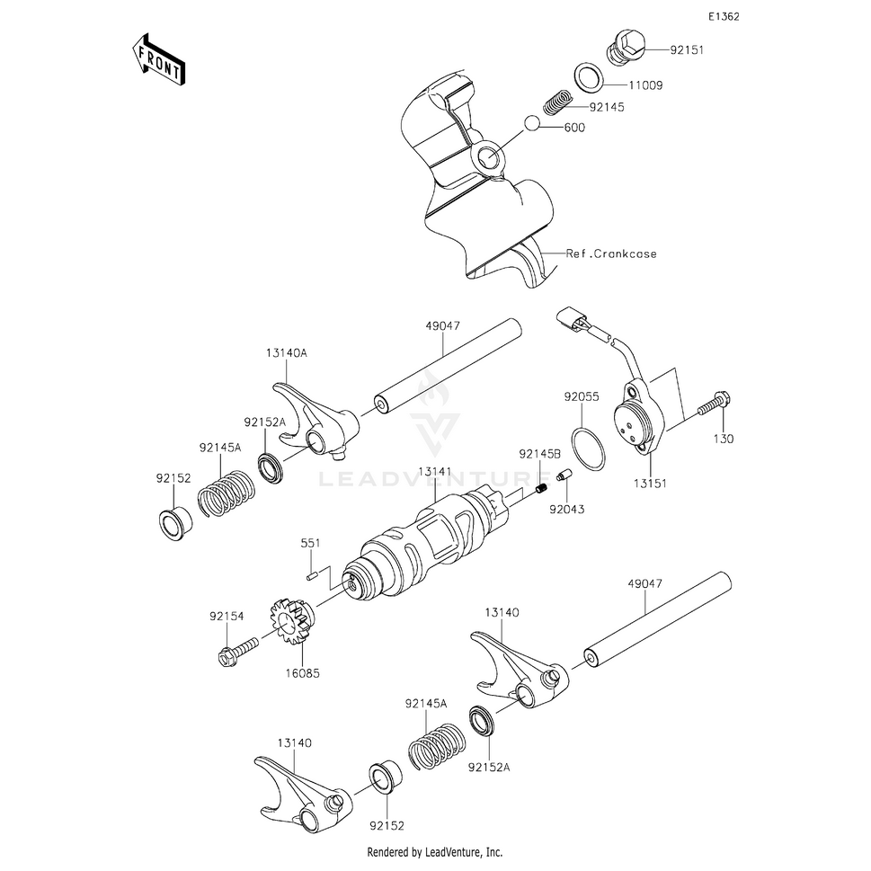 Spring by Kawasaki 92145-0898 OEM Hardware 92145-0898 Off Road Express Peach St