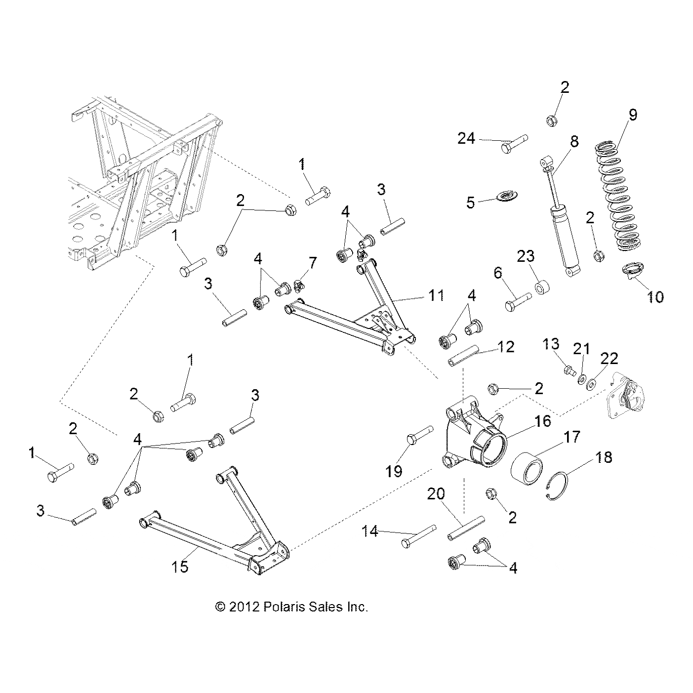 Spring, Rear, Matte Black by Polaris 7043664-458 OEM Hardware P7043664-458 Off Road Express