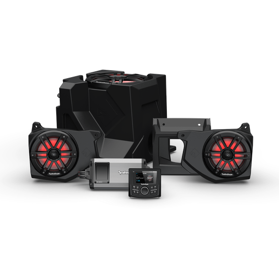 Stage 3 Audio System for Polaris Ranger 2018+ by Rockford Fosgate RNGR18 -STG3 Speaker Kit 909165 Tucker Rocky Drop Ship