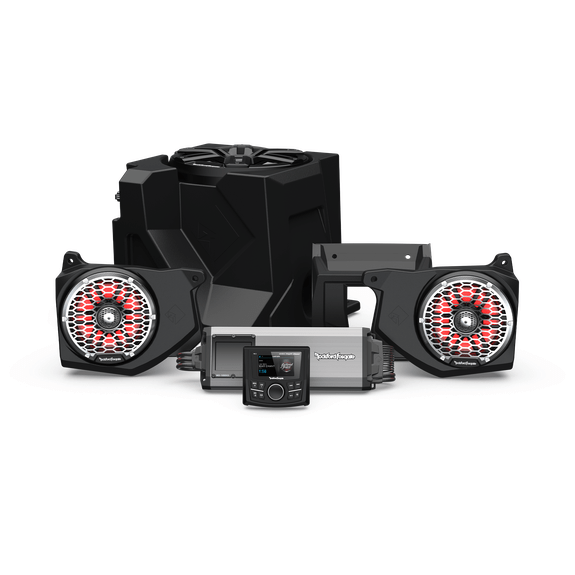 Stage 5 Audio System for Polaris Ranger 2018+ by Rockford Fosgate RNGR18-STG5 Audio Full System 909167 Tucker Rocky Drop Ship