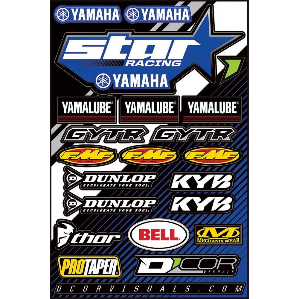 Star Yamaha Decal Sheet By D'Cor 40-50-116 Decal Sheet 862-30115 Western Powersports