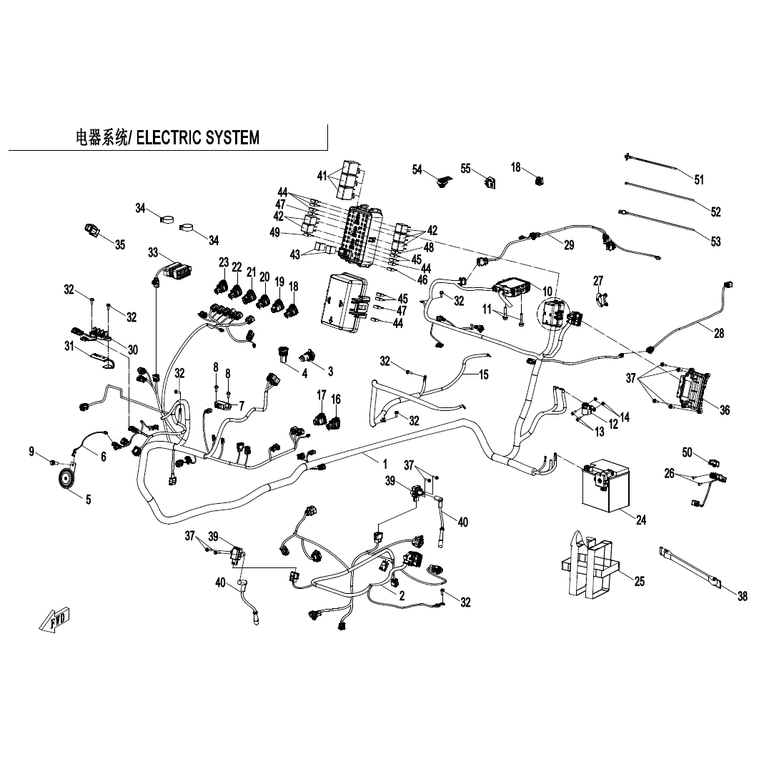 Starter Cable by CF Moto 5BWV-150310-5100 OEM Hardware 5BWV-150310-5100 Northstar Polaris