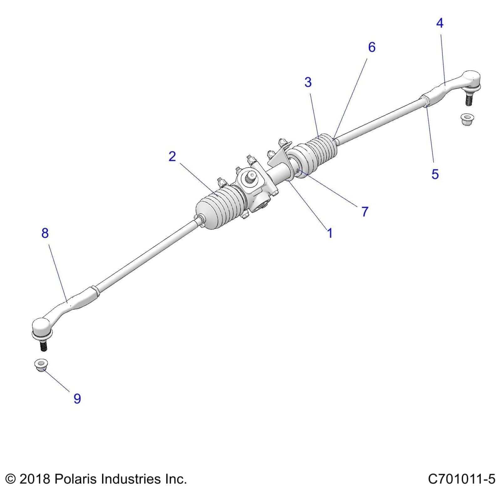 Steering Gear Box by Polaris 1824259 OEM Hardware P1824259 Off Road Express Drop Ship